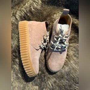 Voile Blanche Lipari Fur lace-up boots